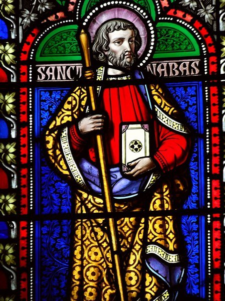 Stained glass windows in the Church of St Barnabas, Ashwell Road, Heaton, West Yorkshire, England