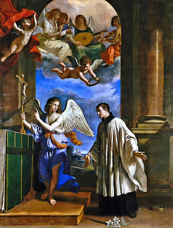 St Aloysius Gonzaga conversing with Angels